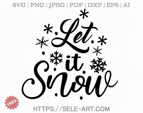 Download Free Let It Snow Mistletoe Christmas Bells Files